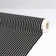 Striped Viscose Georgette - Black / Cream