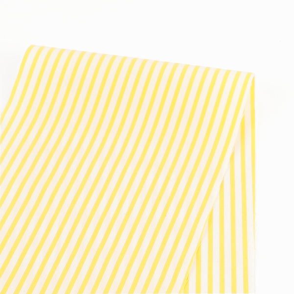 Candy Stripe Cotton / Cupro Shirting - Lemon