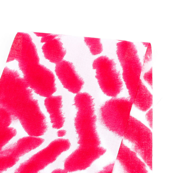 Tie Dye Diamond Cotton / Viscose - Raspberry