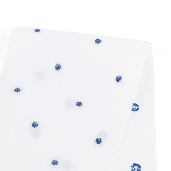 Woven Polka Dot Cotton - White