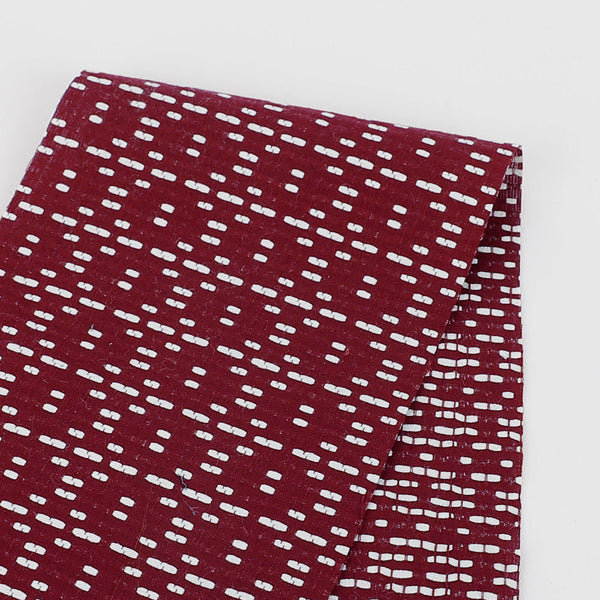 Textured Cotton Weave - Burgundy