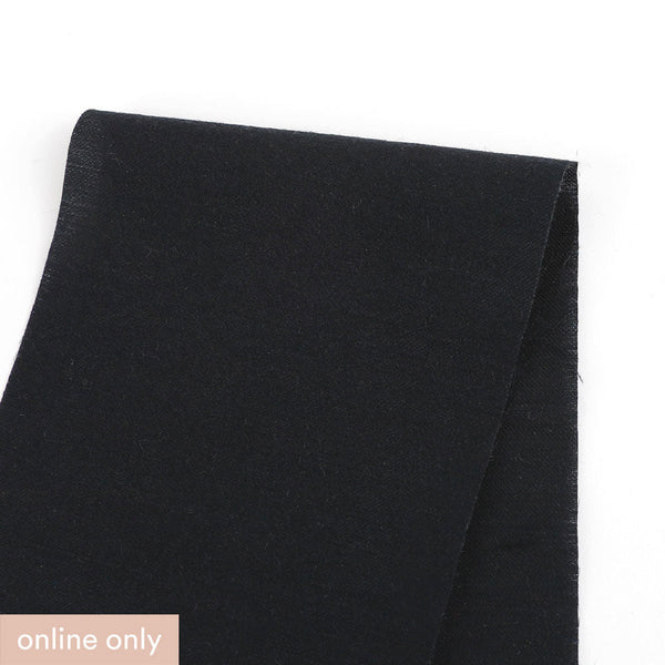 Virgin Wool / Poly Shirting - Black