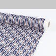 Wave Stripe Cotton Voile - Marine