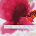 Watercolour Hibiscus Strech Cotton - Cerise