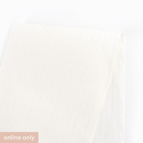 Twill Stripe Cotton / Poly - Off White