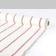 Midweight Warp Stripe Linen - Ivory / Red