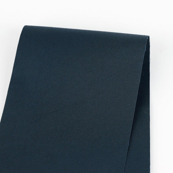 Stretch Cotton Sateen - Dark Navy