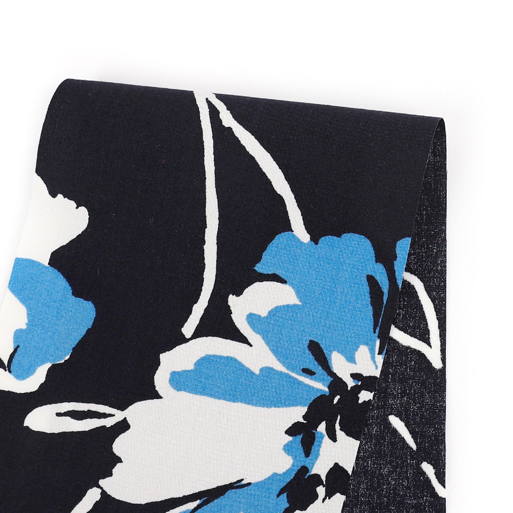 Wild Poppy Cotton Midnight / Capri The Fabric Store