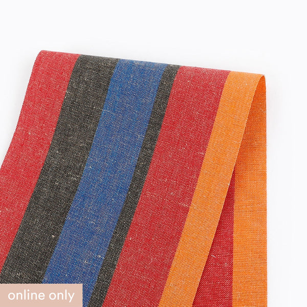 Deckchair Stripe Silk / Linen - Orange Mix