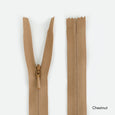 Invisible Zips - 40cm - Chestnut