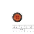 Contrast Rim Poly Button 20mm - Melon / Smoke