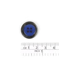 Contrast Rim Poly Button 20mm - Violet / Smoke