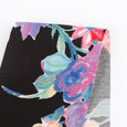Painted Bouquet Stretch Sateen - Black