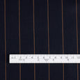 Sateen Pinstripe Cotton Shirting - Ink / Acorn
